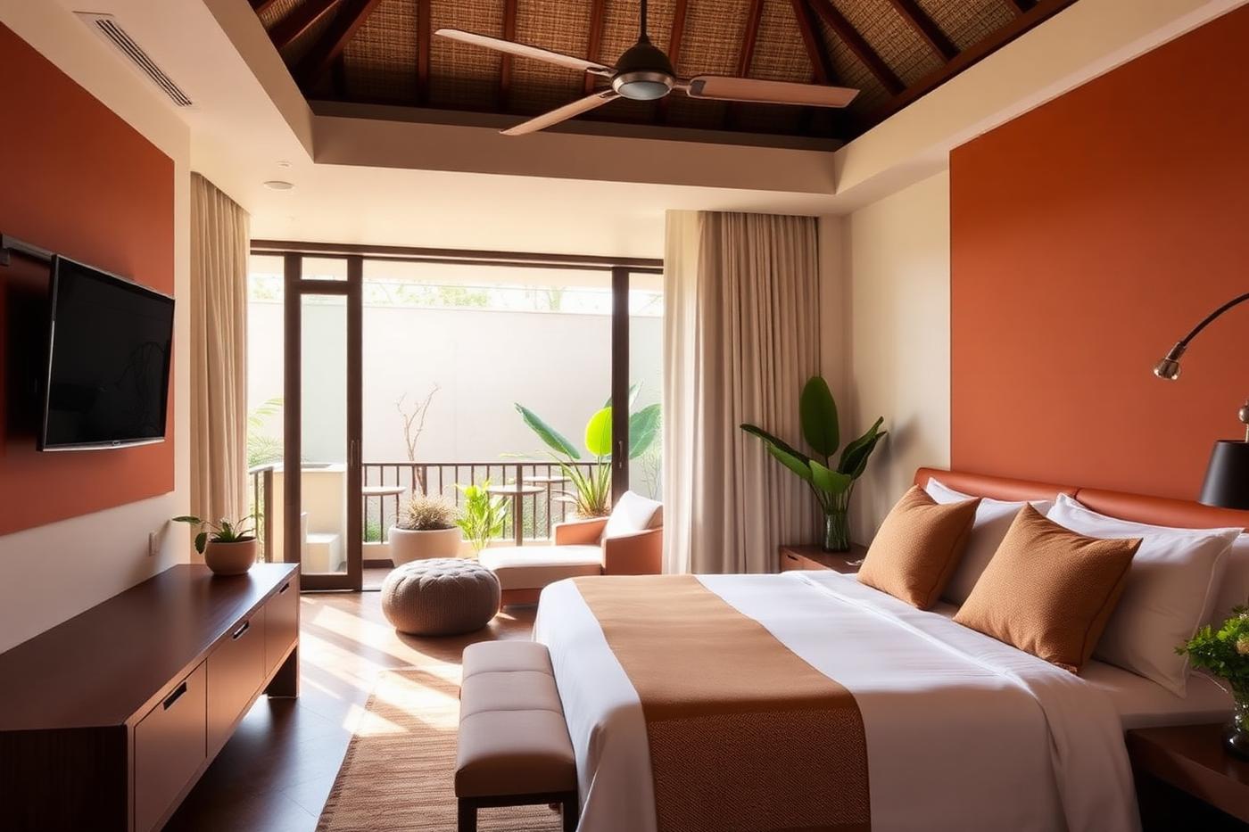 Deluxe Room interior at Boss Legian Hotel